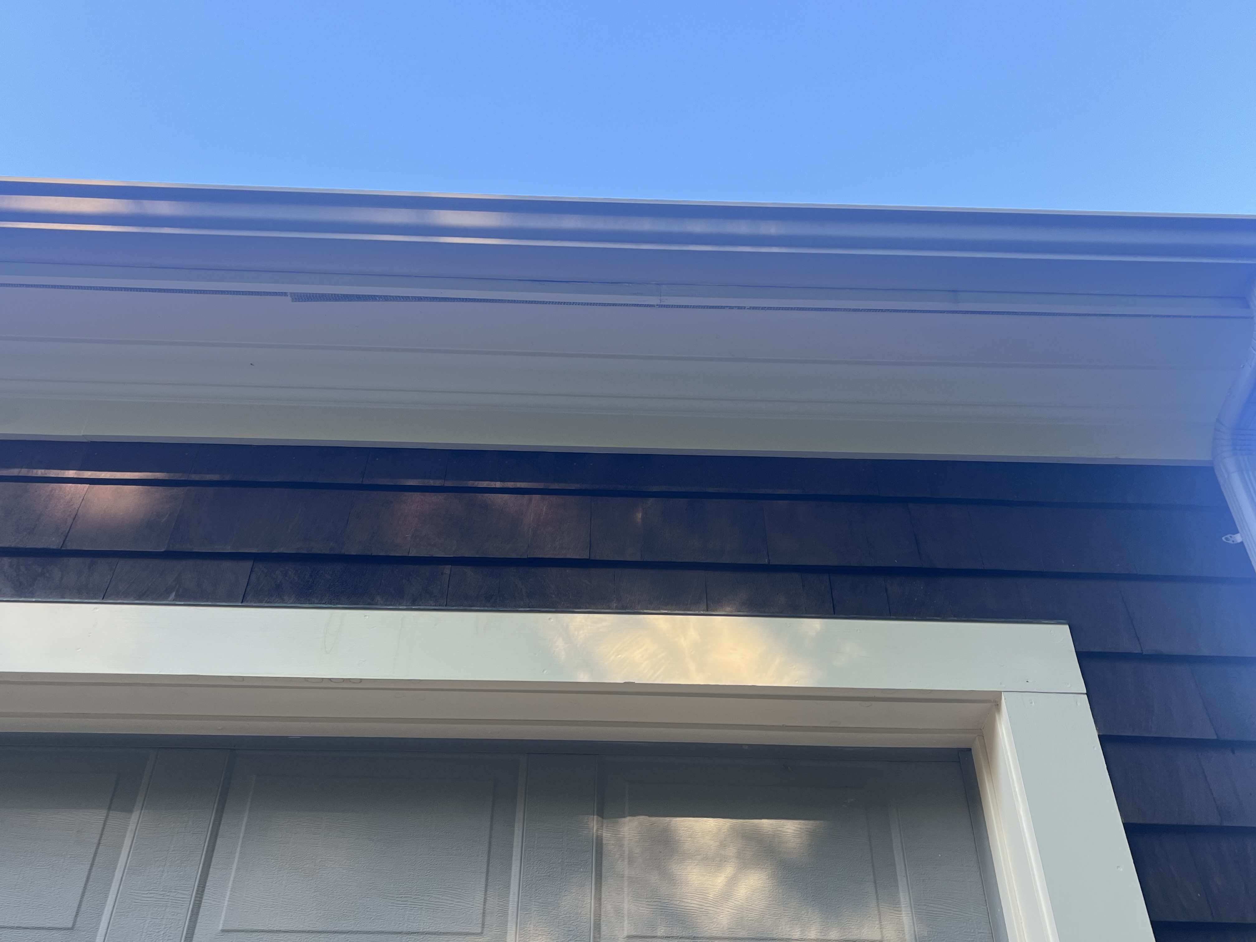 Cleaned gutters and trim, after photo