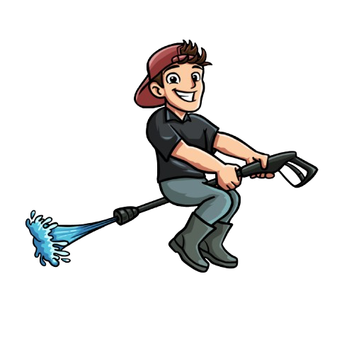 Jack of All Pressure mascot pressure washing